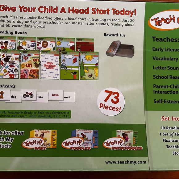 Teach My Preschooler Reading Kit - New, 73 Pieces - Picture 4 of 7